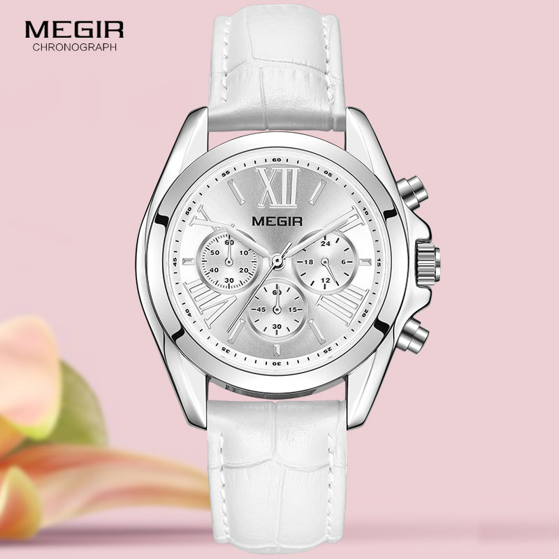Luxury Ceramic Watch - MEGIR2019 New Luxury Leather Watch Women