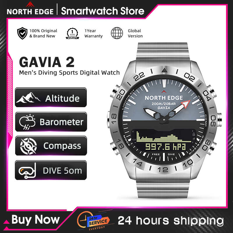 NORTH EDGE Mens Dive Watch Mil - огляд і ціна Smartwatch Army Watches For Men