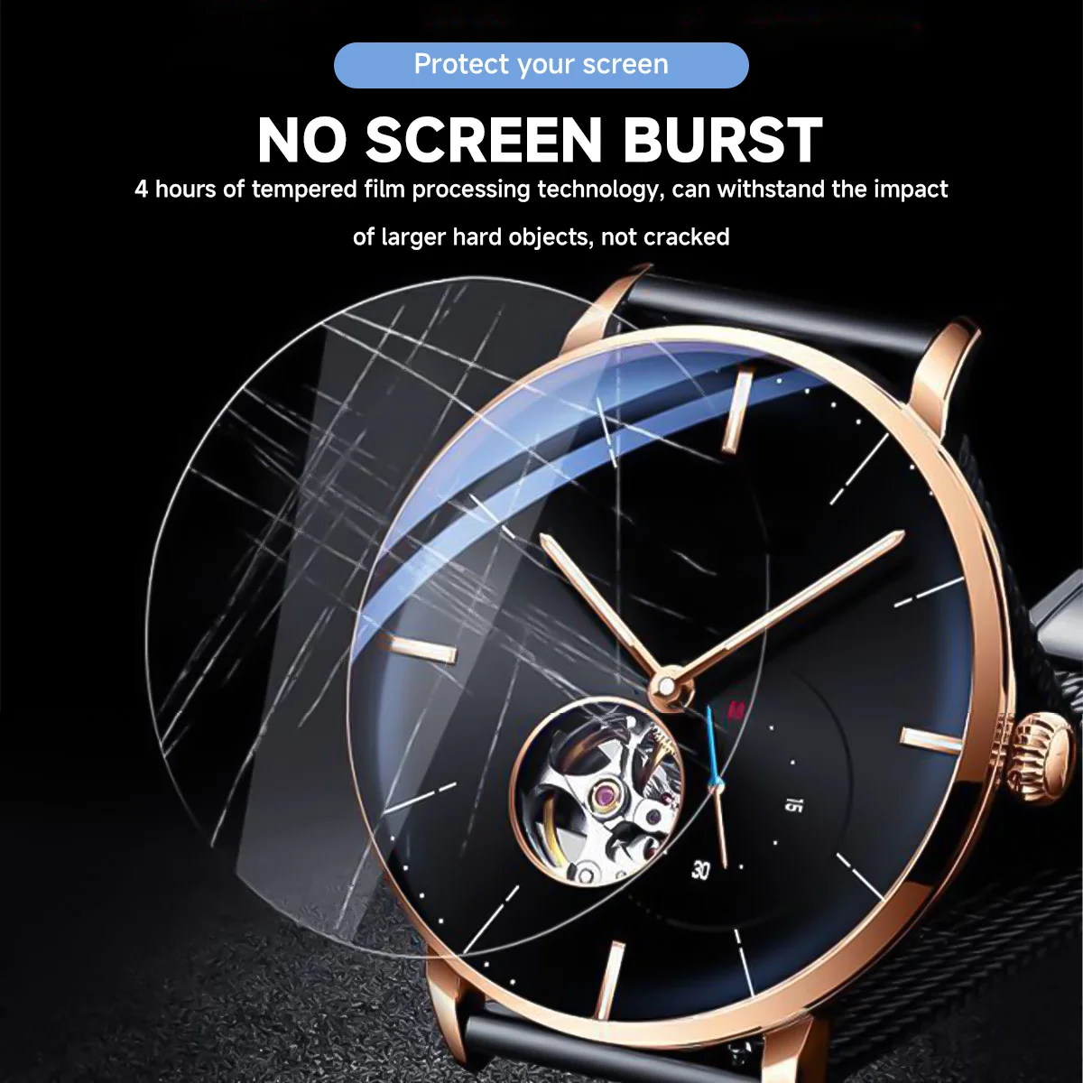 26-46mm Universal Tempered Gla - огляд і ціна Watch Crystal Replacement