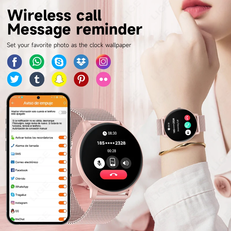 LIGE Bluetooth Call Smart Watc - огляд і ціна Watches Ladies Smartwatch
