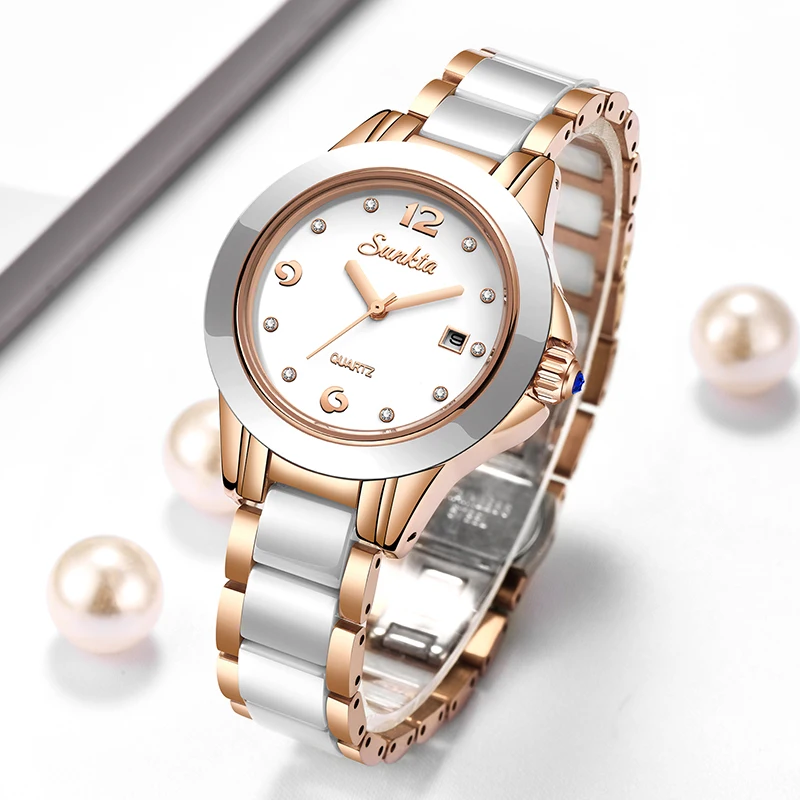 Sunkta Fashion Casual Quartz W - огляд і ціна Luxury Ceramic Watch