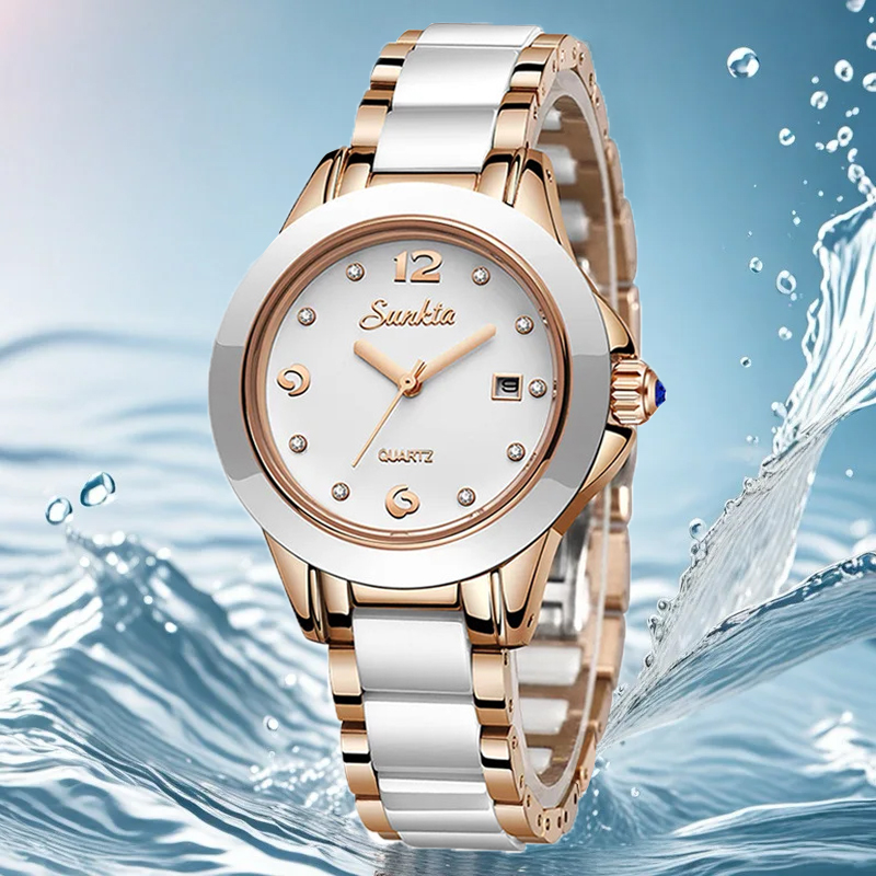 Sunkta Fashion Casual Quartz W - огляд і ціна Luxury Ceramic Watch