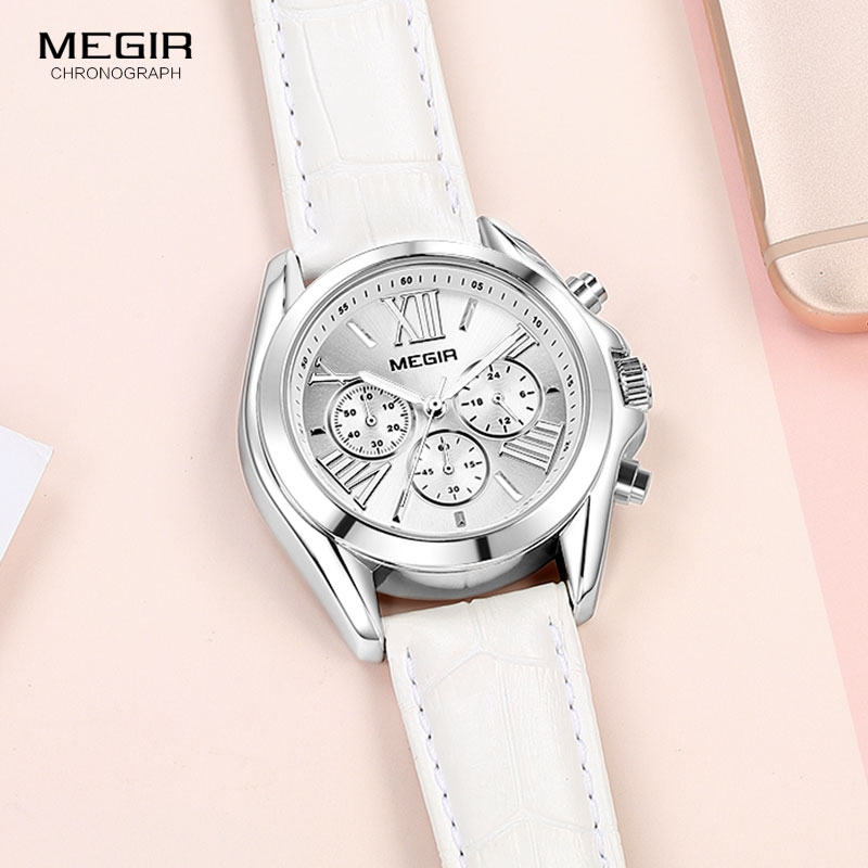 MEGIR2019 New Luxury Leather W - огляд і ціна Luxury Ceramic Watch