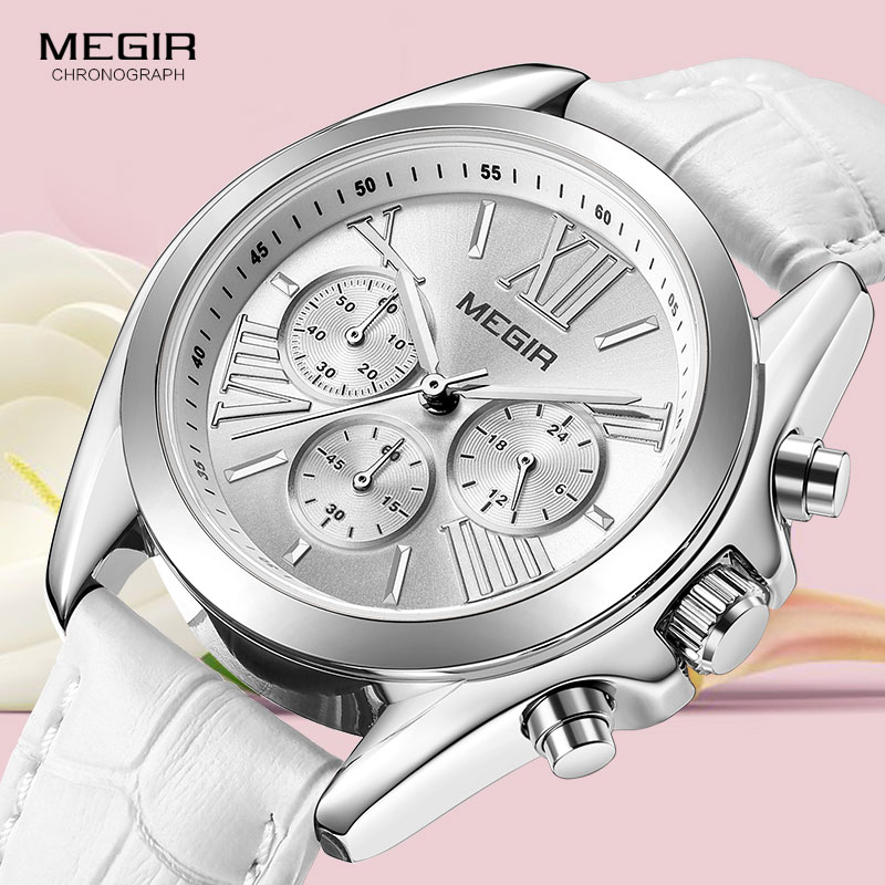 MEGIR2019 New Luxury Leather W - огляд і ціна Luxury Ceramic Watch