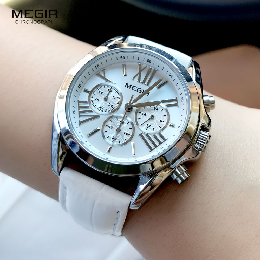 MEGIR2019 New Luxury Leather W - огляд і ціна Luxury Ceramic Watch