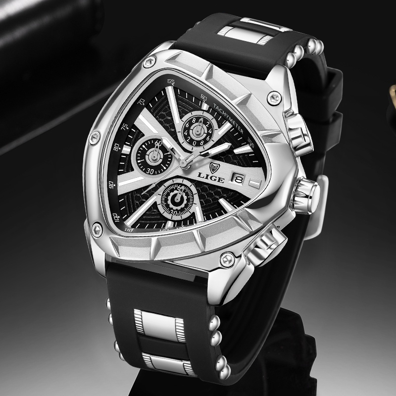 LIGE Fashion Men Watch Triangl - огляд і ціна Smartwatch Army Watches For Men
