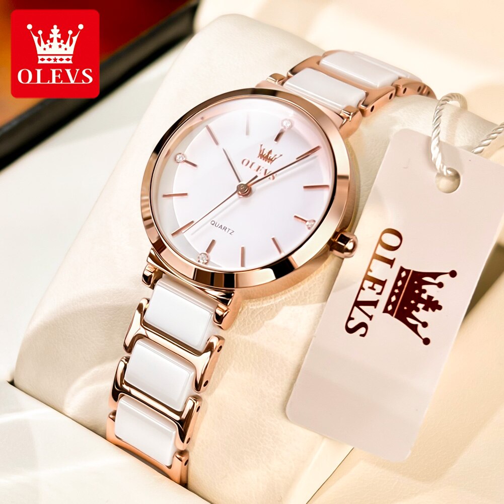 OLEVS Fashion Women Watches Re - огляд і ціна Luxury Ceramic Watch