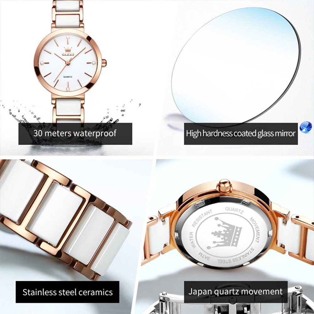 OLEVS Fashion Women Watches Re - огляд і ціна Luxury Ceramic Watch